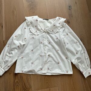 Zara floral blouse